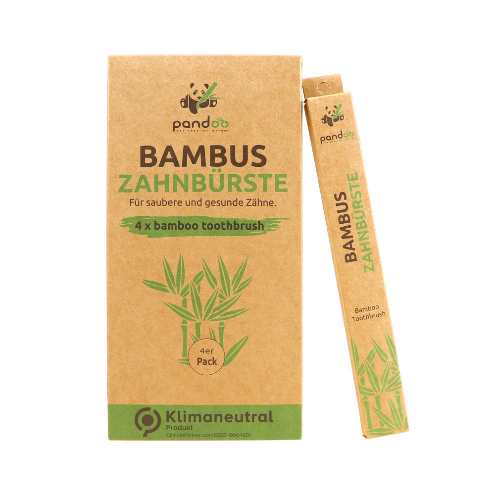 Bambus-Zahnbürsten 4er Packung