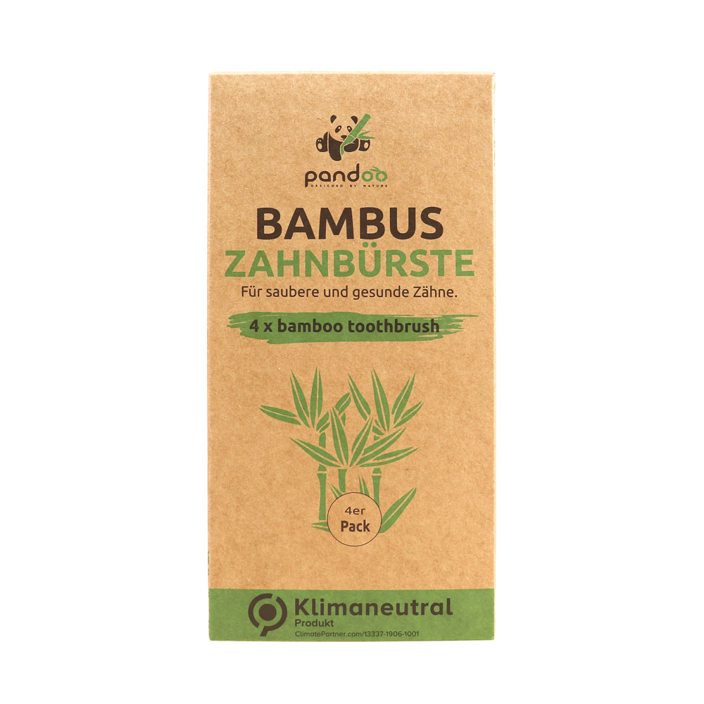 Bambus-Zahnbürsten 4er Packung